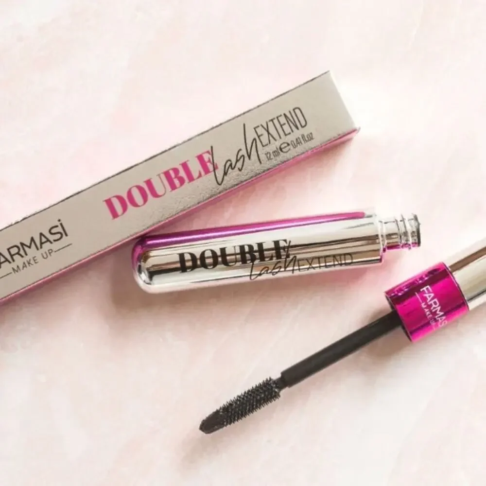 Farmasi Double Lash Extend Mascara - 2 Step Mascara with a Unique Twisting Wand